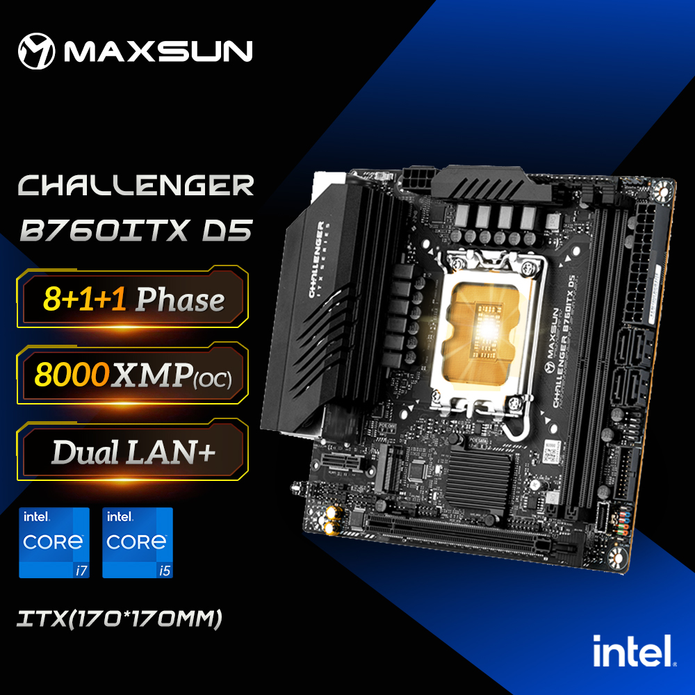 Ddr5 64Gb - MAXSUN Oyun Anakartı B760ITX D5 desteği